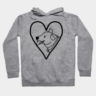 My Valentines Toby Dog Outline Hoodie